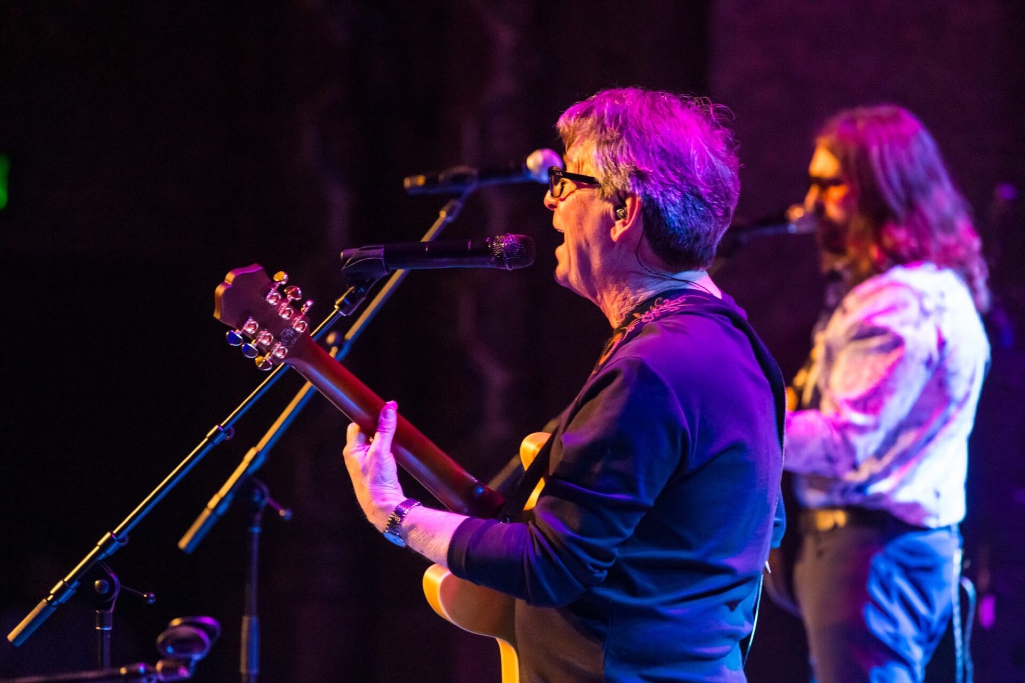 Steve March-Tormé and Michael Murphy performing with acoustic guitars
